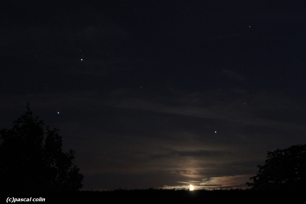 Conjonction lune mars